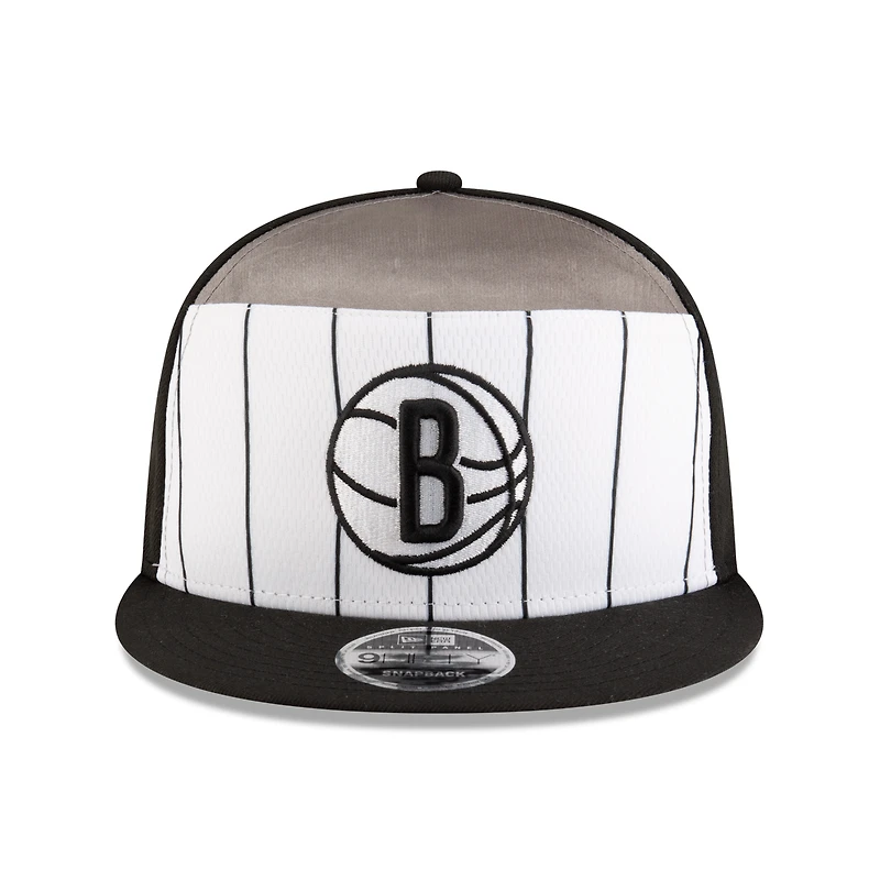 Men's New Era  White/Black Brooklyn Nets 2025 NBA Tip Off Split Panel 9FIFTY Snapback Hat