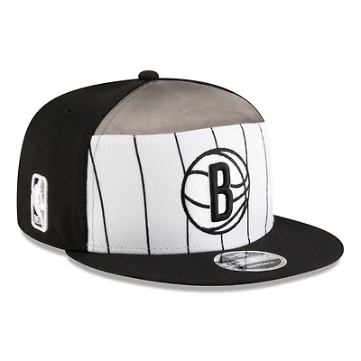 Men's New Era  White/Black Brooklyn Nets 2025 NBA Tip Off Split Panel 9FIFTY Snapback Hat