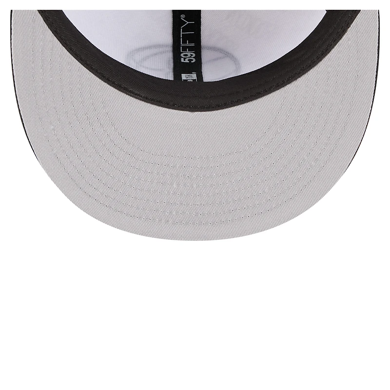 Casquette ajustée New Era Brooklyn Nets Repeat 59Fifty blanche/noire pour homme