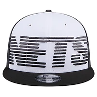 Casquette Snapback 9FIFTY Brooklyn Nets Throwback Gradient Tech Font New Era pour hommes, blanc/noir