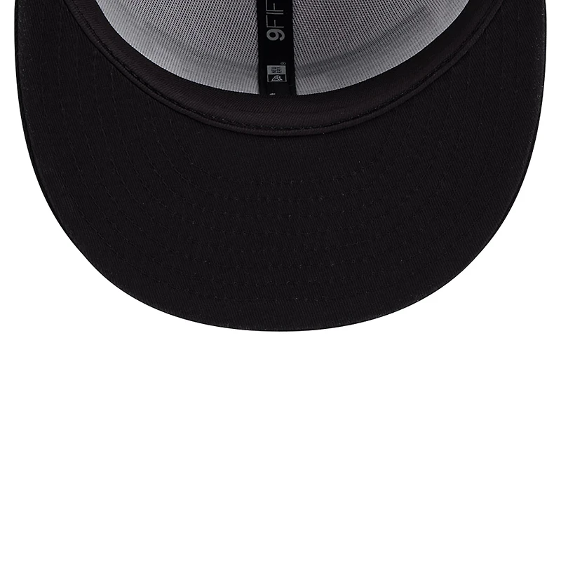 Casquette Snapback 9FIFTY Brooklyn Nets Throwback Gradient Tech Font New Era pour hommes, blanc/noir