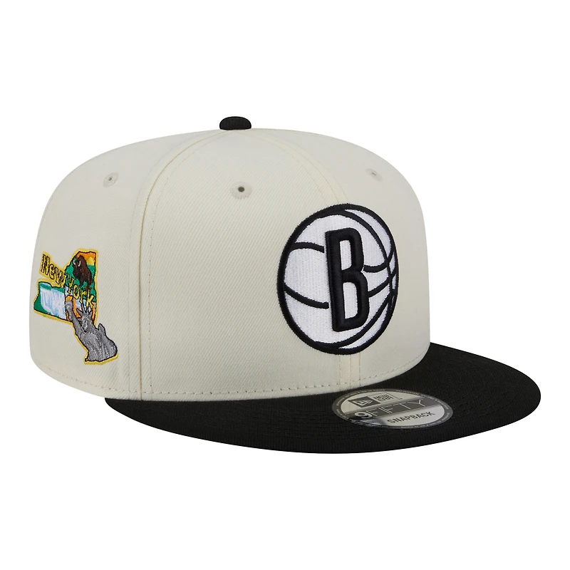 Casquette snapback New Era blanche Brooklyn Nets Injection Localized 9FIFTY pour homme