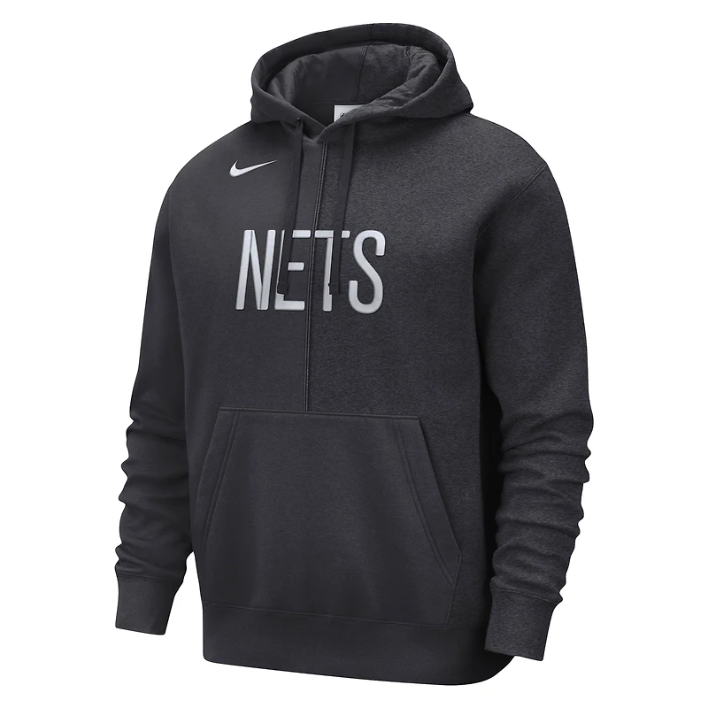 Nike Courtside Versus Stitch Split Pullover pour homme Brooklyn Nets anthracite