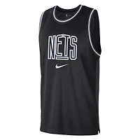 Men's Nike Black/Anthracite Brooklyn Nets Courtside Versus Force Split DNA Performance Mesh Tank Top