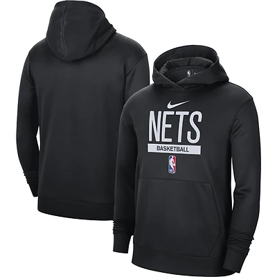Men's Nike Black Brooklyn Nets 2022/23 Spotlight On-Court Practice Performance - Pullover Hoodie