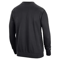 Men's Nike Black Brooklyn Nets 2023/24 Authentic Standard Issue Travel Performance Pullover Sweatshirt