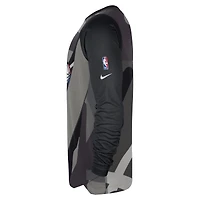 T-shirt de tir à manches longues Nike Brooklyn Nets 2024/25 City Edition Authentic Pregame Performance pour homme Noir