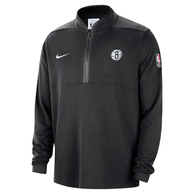 Haut Nike Courtside Performance à demi-zip pour homme Brooklyn Nets 2024/25 noir