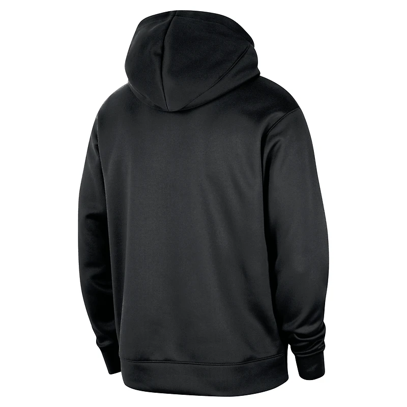 Men's Nike Black Brooklyn Nets 2024/25 Spotlight On-Court Practice Performance Pullover Hoodie