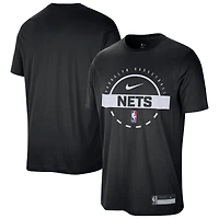 T-shirt d'entraînement Nike noir Brooklyn Nets 2025/26 pour homme