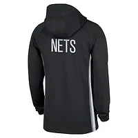 Veste à capuche Nike noire Authentic On Court Zone Dri-FIT pour homme, style Brooklyn Nets