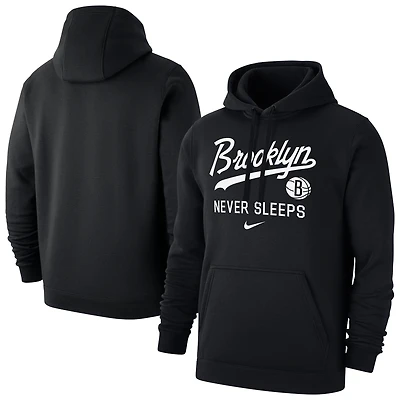 Men's Nike Black Brooklyn Nets Never Sleeps Club Hoodie