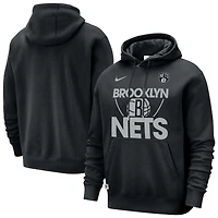 Sweat à capuche Nike Brooklyn Nets Courtside Club pour homme, noir
