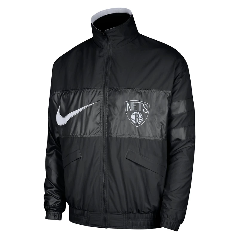 Veste entièrement zippée Nike Brooklyn Nets Courtside Versus Capsule pour homme, noire