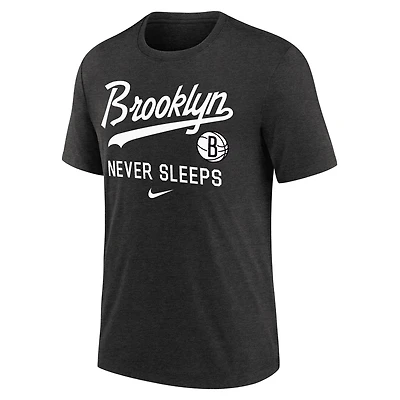 Men's Nike  Black Brooklyn Nets Tri-Blend T-Shirt