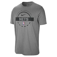 Men's Nike  Charcoal Brooklyn Nets Authentic Practice T-Shirt