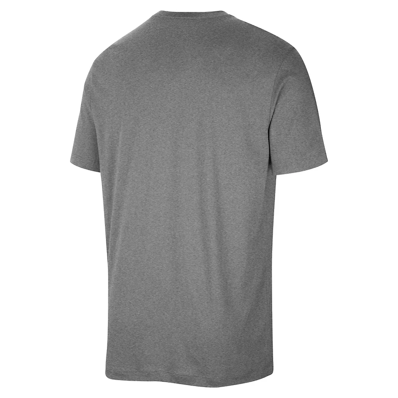 T-shirt d'entraînement authentique Nike pour homme, couleur charbon, des Brooklyn Nets
