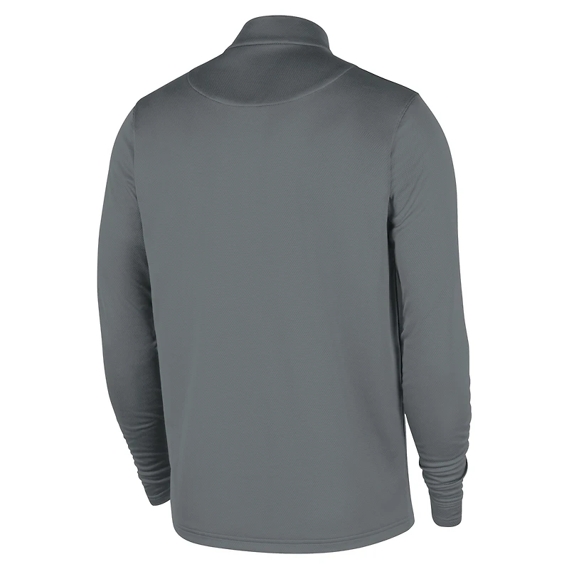 Men's Nike Gray Brooklyn Nets 2025/26 Authentic Coaches Quarter-Zip Dri-Fit Top