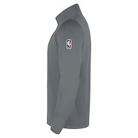 Men's Nike Gray Brooklyn Nets 2025/26 Authentic Coaches Quarter-Zip Dri-Fit Top