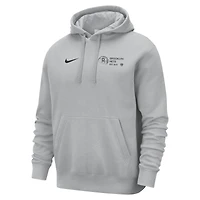 Sweat à capuche Nike gris Brooklyn Nets Courtside Club pour homme