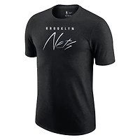 Men's Nike Heather Black Brooklyn Nets Courtside Versus Flight Max90 T-Shirt