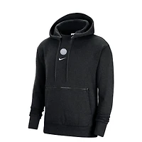 Men's Nike Heather Black Brooklyn Nets Courtside Versus Flight Pullover Hoodie