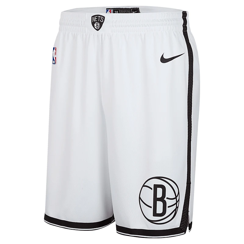 Men's Nike White Brooklyn Nets 2024/25 Association Edition Swingman Shorts