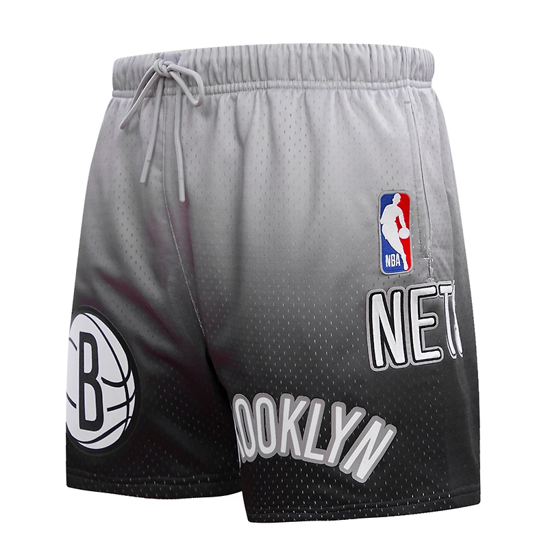 Short en maille ombrée Brooklyn Nets noir/gris Pro Standard pour homme