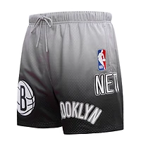 Short en maille ombrée Brooklyn Nets noir/gris Pro Standard pour homme