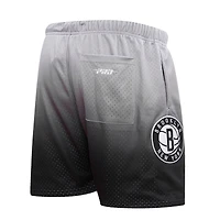 Men's Pro Standard Black/Gray Brooklyn Nets Ombre Mesh Shorts