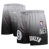 Men's Pro Standard Black/Gray Brooklyn Nets Ombre Mesh Shorts