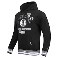 Sweat à capuche noir Pro Standard pour homme avec code régional des Brooklyn Nets