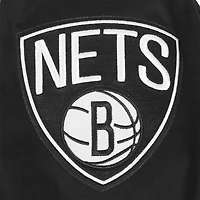 Men's Pro Standard Black Brooklyn Nets Area Code Twill Full-Zip Jacket