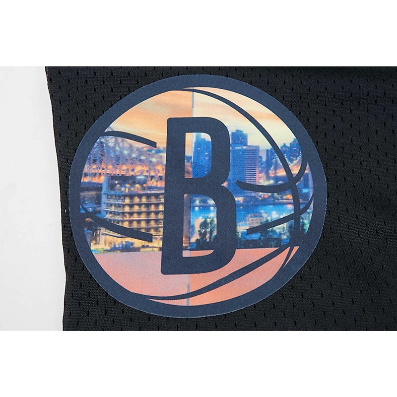 Short en maille Brooklyn Nets City Scape noir Pro Standard pour homme