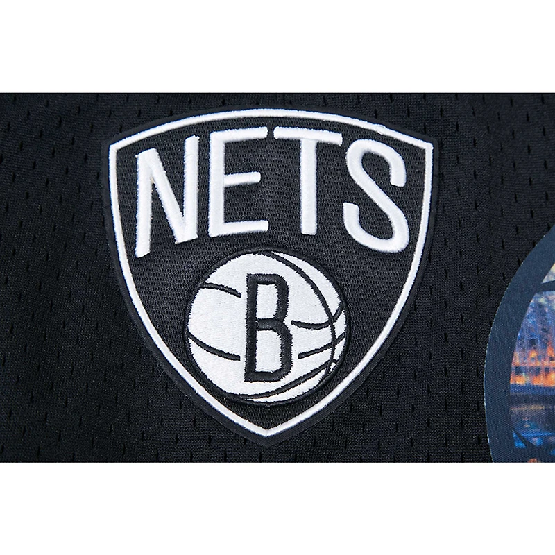 Short en maille Brooklyn Nets City Scape noir Pro Standard pour homme