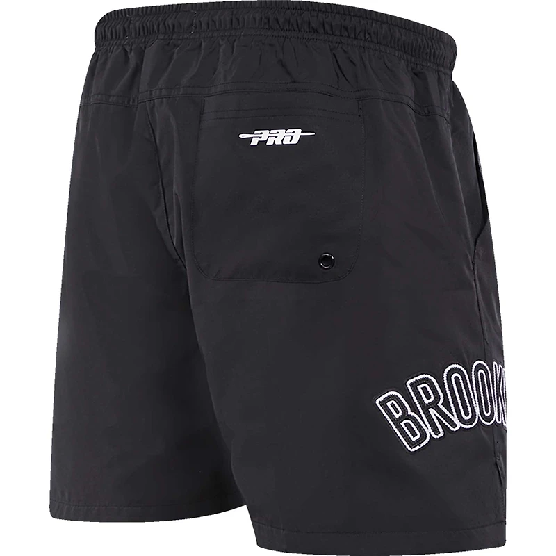 Men's Pro Standard Black Brooklyn Nets Classics Woven Shorts