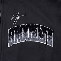 Men's Pro Standard Black Brooklyn Nets Hometown Mock Neck Full-Zip Track Jacket