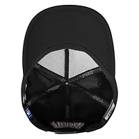 Men's Pro Standard  Black Brooklyn Nets  Metallic Logo Pinch Front Adjustable Hat