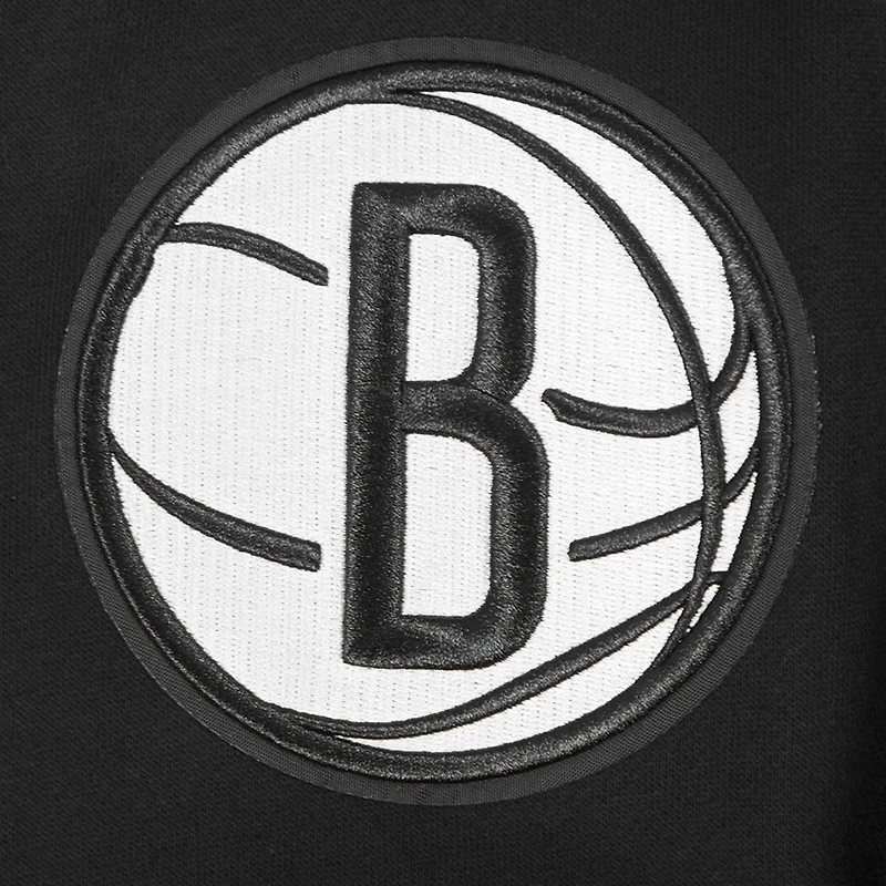 Men's Pro Standard Black Brooklyn Nets Paint the City Drop Shoulder Sweatshirt