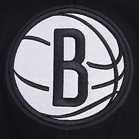 Men's Pro Standard Black Brooklyn Nets Script Tail Pullover Hoodie