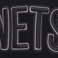 Men's Pro Standard Black Brooklyn Nets Script Tail Pullover Hoodie