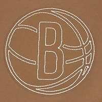 Men's Pro Standard Brown Brooklyn Nets Paint the City Drop Shoulder Pullover Hoodie