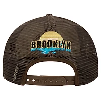 Men's Pro Standard Cream/Brown Brooklyn Nets Glint Sunset Snapback Hat
