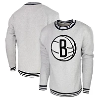 Sweat-shirt Stadium Essentials gris chiné pour hommes Brooklyn Nets Club Level