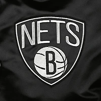 Veste universitaire Starter Black Brooklyn Nets Pick & Roll en satin à boutons-pression pour homme