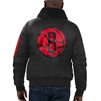 Veste pour homme Starter x Ty Mopkins Black Brooklyn Nets History Month Satin Full-Zip Jacket