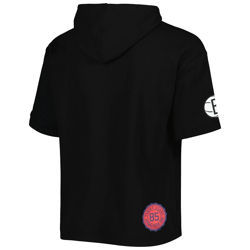 Ensemble T-shirt et sweat à capuche Tommy Jeans Brooklyn Nets Matthew 2 en 1 noir/blanc pour homme