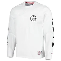 Ensemble T-shirt et sweat à capuche Tommy Jeans Brooklyn Nets Matthew 2 en 1 noir/blanc pour homme