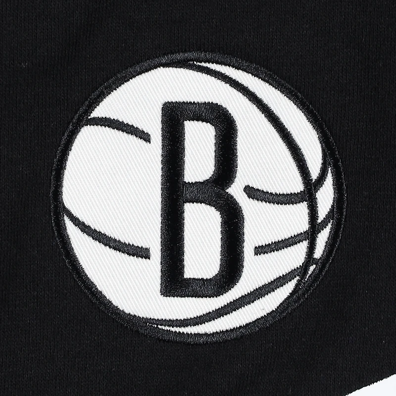 Men's Tommy Jeans Black Brooklyn Nets Bernard Half-Zip Hoodie