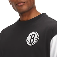 Tommy Jeans - T-shirt à manches longues blocs de couleurs Brooklyn Nets Richie pour homme Noir